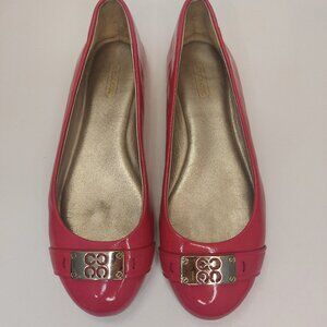 COACH London Pink Patent Leather Flats Women's US 8B